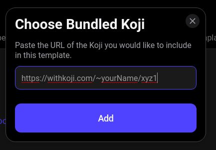 Choose Bundled Koji